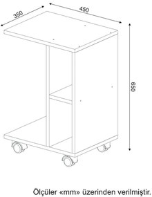 Mesa de Apoio General – Branco – 45x65x35 cm | Tribo Home