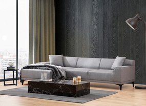 Sofá de Canto Petra – Cinzento Claro – 145 x 250 cm
