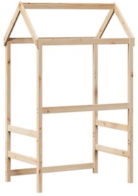 Telhado de cama infantil 98x70x176,5 cm madeira de pinho maciça