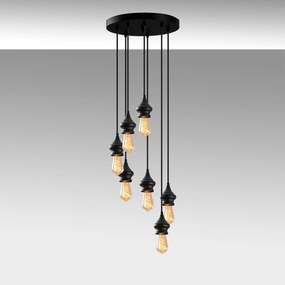 Candeeiro Chandelier Alaaddin – Preto – 44 x 44 cm