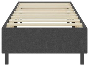 Cama boxspring 100x200 cm tecido cinzento