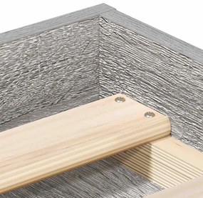 Estrutura de cama de casal 135x190 cm cinzento sonoma