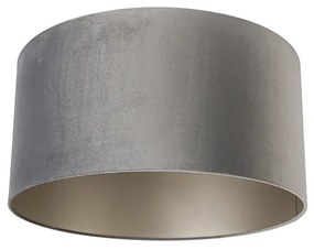 Abajur de veludo cinzento 50/50/25 Clássico / Antigo