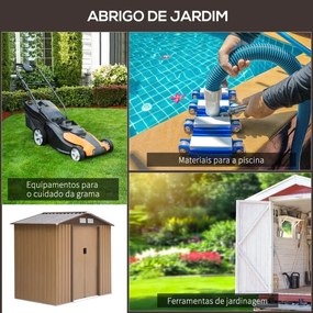 Abrigo de Jardim 213x130x185cm Abrigo de Jardim Metálico de Exterior p