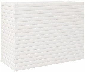 Vaso/floreira de jardim 90x40x68,5 cm pinho maciço branco