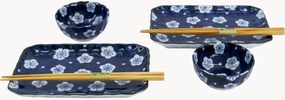 Conjunto de loiça de sushi em porcelana Ume, 2 pessoas, conjunto de 6