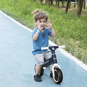 Bicicleta sem Pedais para Crianças Bicicleta de Equilíbrio com Assento Ajustável em Altura 67,5x32x44 cm Azul