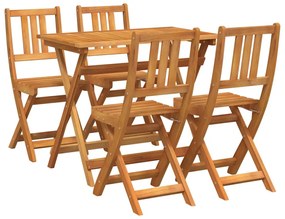 Conjunto Bistro de Jardim de 4 Peças vidaXL Madeira Sólida de Acácia
