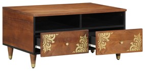 Mesa de Café 80x54x40 cm Madeira Sólida de Mangueira