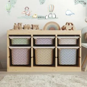 Autocolantes para a caixa IKEA TROFAST - Ziguezague