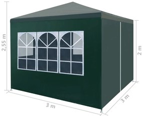Tenda para festas 3x3 m verde