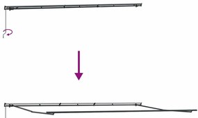 Toldo Retrátil Manual amarelo e laranja 600 × 300 cm