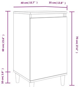 Mesas de cabeceira 2 pcs derivados de madeira cinza cimento