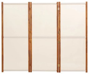 Divisória/biombo com 3 painéis 210x180 cm branco nata