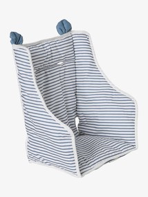 Almofada para cadeira alta, da Vertbaudet azul medio as riscas