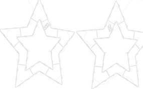 Luzes de Natal Silhueta da estrela 2 pcs 50 LEDs branco quente