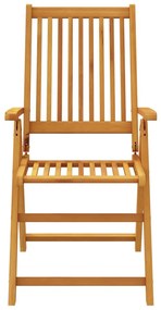 Conjunto de jantar p/ jardim 5 pcs madeira de acácia maciça