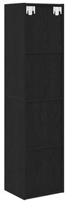 Gabinete de Livro/TV Carvalho Preto 36x30x143 cm
