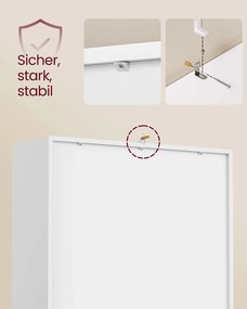 Estante com quatro compartimentos 24 x 66 x 66 cm Branco