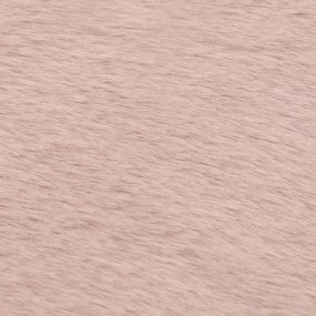 Tapete em pele de coelho artificial 160x230 cm rosa velho