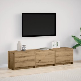 vidaXL Gabinete de TV com LED Carvalho Artesanal 165x34x40 cm Madeira de Engenharia