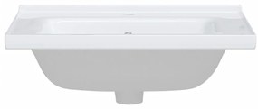 Lavatório casa de banho retangular 61x48x19,5cm cerâmica branco