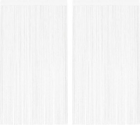 vidaXL Cortinas de fios 2 pcs 140x250 cm branco