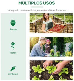 Estufa 119x60x60cm Estufa de Jardim com 2 Janelas Enroláveis para Cult