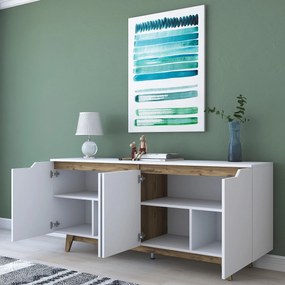 Console GD102 – Branco Nogueira – 180x78,6x45 cm