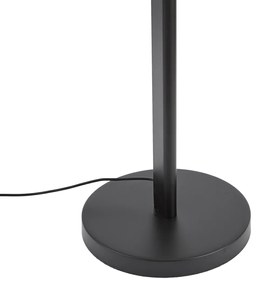 Candeeiro de pé de design preto com LED regulável - Rolla Moderno