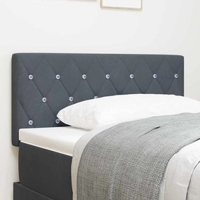 vidaXL Cabeceira de Veludo Argyle Manual Cinza Escuro 90 cm Veludo