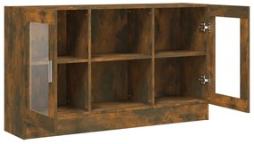 Vitrine 120x30,5x70 cm derivados de madeira carvalho fumado