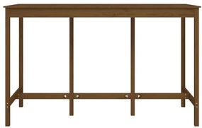 Mesa de bar 180x80x110 cm pinho maciço castanho mel