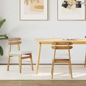 vidaXL Cadeira de jantar 2 pcs Natural e claro