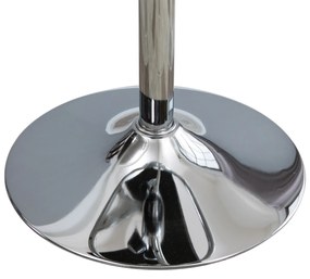 HOMCOM Mesa de Bar Mesa Alta de Cozinha com Apoio para os Pés Ajustável e Estrutura de Metal para Sala de Jantar Carga Máxima 60kg 62x62x110cm Preto e Prata