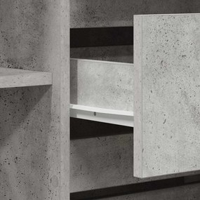 Sideboard Cinzento de Concreto 120x41x75 cm em Madeira Engenheirada
