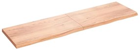 Prateleira de parede 220x60x(2-6) cm carvalho tratado castanho