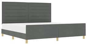 Estrutura de Cama de Tecido Cinza Escuro vidaXL 200x200 cm