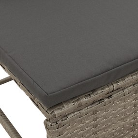 Conjunto de Sofás para Exterior Cinza e cinza escuro