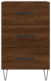 Mesa cabeceira 40x40x66 cm derivados madeira carvalho castanho