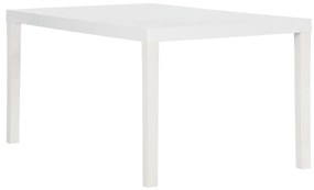 Mesa de jardim 150x90x72 cm PP branco