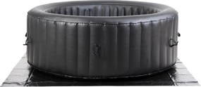 Spa de bolhas insuflável portátil para 6 pessoas, banheira de hidromassagem, jacuzzi, preto