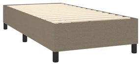 Estrutura de cama 100x200 cm tecido cinza-acastanhado