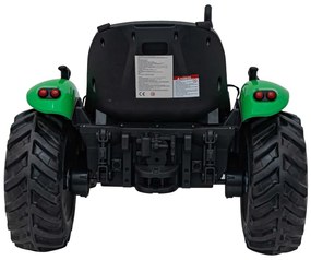 Trator elétrico para Crianças 24V GROW 1804 Rodas de EVA, Assento de couro Verde Claro