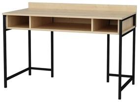 Secretária de Estudo Alma - Preto Carvalho - Largura 120cm Profundidad