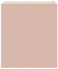 Mesas de cabeceira 2 pcs 34,5x39x44 cm aço rosa