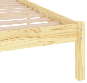 Estrutura de cama de solteiro 90x190 cm madeira maciça