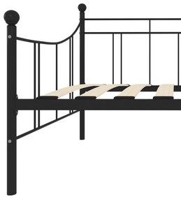 Estrutura sofá-cama 90x200 cm metal preto