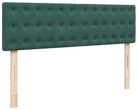 Estrutura de cama otomana com colchão 160x200 cm verde escuro