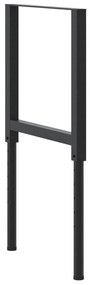 Estruturas bancada ajustáveis 2 pcs 55x(69-95,5) cm metal preto